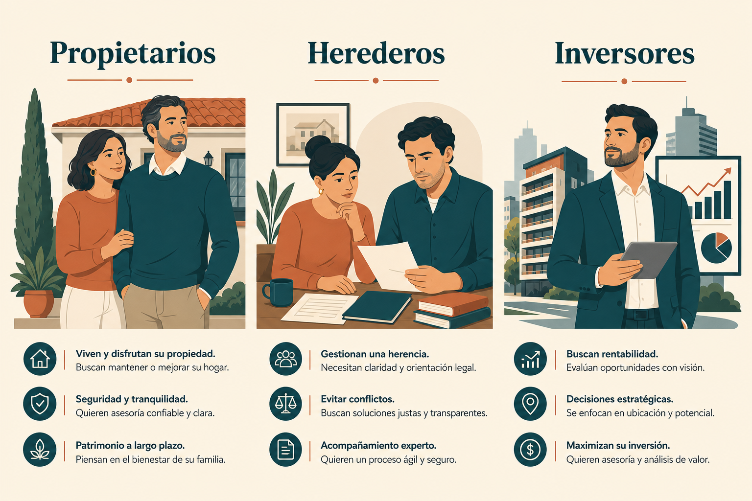 Propietarios, herederos e inversores: perfiles habituales de BC Patrimonial